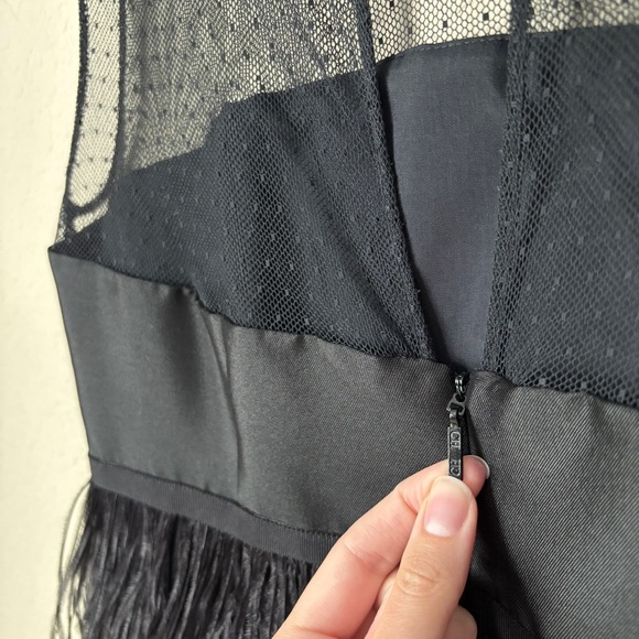 Carolina Herrera Ostrich Feather Elegant LBD Cocktail Party Dress - Picture 8 of 13
